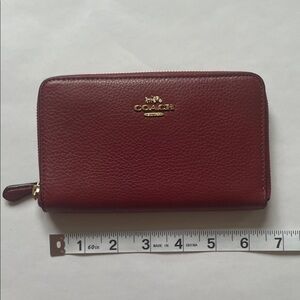 Coach Burgundy Leather Wallet